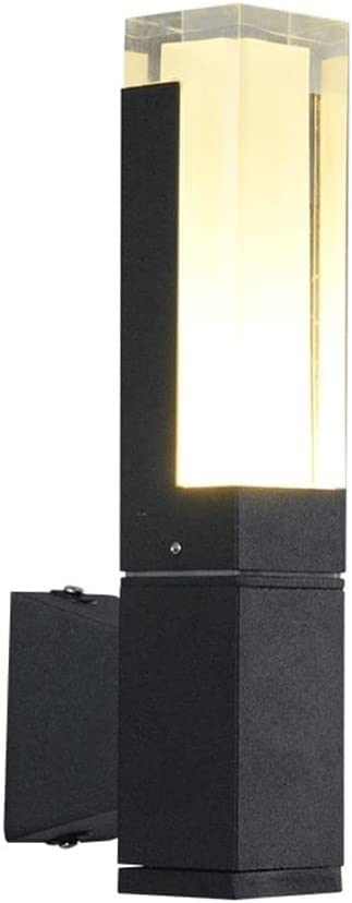 Applique murale pour jardin et escalier moderne en aluminium noir