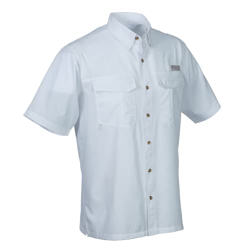 Bimini Bay Outfitters LTD Bimini Flats V Men's Short Sleeve Fishing Shirt Featuring BloodGuard Plus4