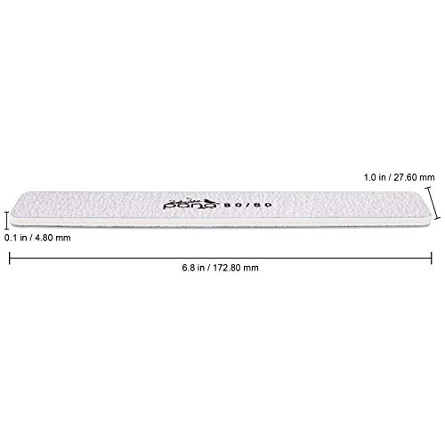 10Pcs Jumbo Size Pana Professional Double Sided Nail Files - Zebra, 80/80 Grit - Emery Board Nail Buffering File Manicure Pedicure Nail Polisher Washable #TOP1