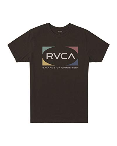 RVCA Men's Quad Short Sleeve Tee Shirt (Black, XX-Large)