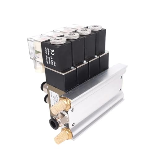 Électrovanne 4V310-10 AC220V pour centraliser et commander 6 vérins pneumatiques - 4