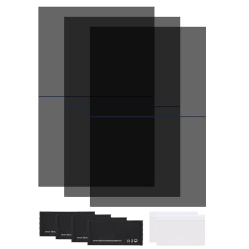 uxcell 3 Set Polarized Film, 7" Adhesive Polarized Sheets Linear Polarizing Filter with Cleaning Kit Scraper for LCD Screen Repair Physics Education, 0 Degree