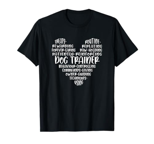 Proud Dog Trainer Qualities Dog Training Heart Shape T-Shirt