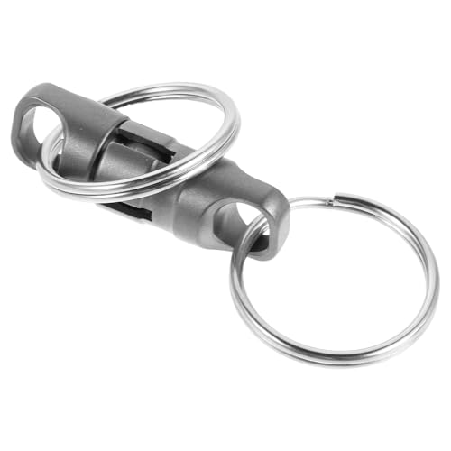 HONITANO Llavero Giratorio de Titanio para Exteriores Clip Desmontable Organizador Multifuncional Compacto y Ligero Adecuado para Senderismo Camping Coche y Viajes