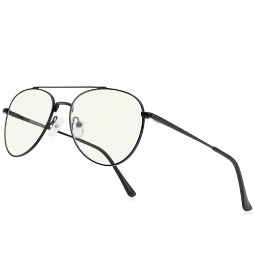 Image of Aviator Reading Glasses for men and Women Blue Light Blocking Lens Spring Temple