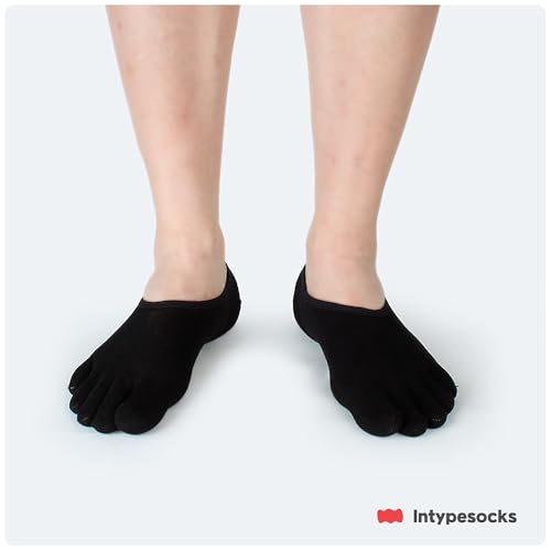 Men Comfortable Toe No Show Socks Soft Cotton Lightweight Invisible Five Fingers2