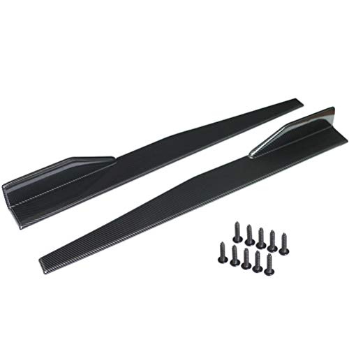 INEEDUP New Rocker Panels 2PCs Universal Car Body Styling Side Skirts Left/Right Rocker Splitters Diffuser Winglet Wings Bumper Kit Carbon Fiber 31\"* 4 - Thumbnail 4
