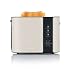 SEVERIN Toaster 2 slices, 6 levels of browning, centring slices, pastry heater, automatic shut-off, crumb picker, 800W, beige, AT 9576