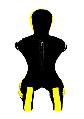 Bestzo MMA Jiu Jitsu Judo Punching Bag Grappling Dummy Sitting Position Canvas- Red & Black 70 inches