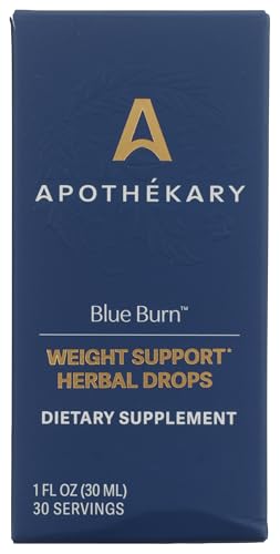 ApothÃ©kary Blue Burn - Metabolic Support Liquid Herbal Drops* Antioxidant Rich, Alcohol-Free, Clinically-Tested, Certified Gluten-Free, PETA Certified Vegan &amp; Cruelty-Free, Third Party Tested, Plant-Based, Made in the USA