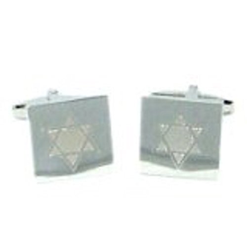 Gemelos para hombre Star Of David grabados miniatura 1