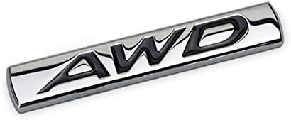 Dsycar 3D Metal AWD Logo Emblem Tailgate Side Sticker Badge Car Decals - Chrome Finish Metal Emblem AWD Badge for 4 Wheel Drive SUV Off Road Tailgate (TYPE1# AWD)