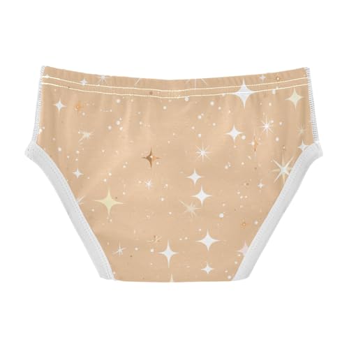 KLL Beige Sparkling Glitter Toddler Boys Comfort Nighttime Underwear Breathable Children Panties2