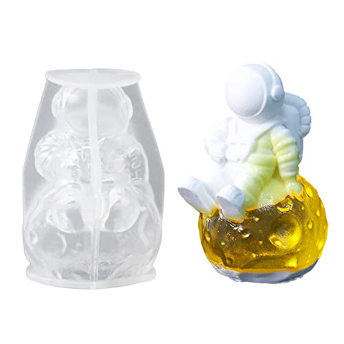 Silicone Resin Astronaut Mold 3D Casting Spaceman Epoxy Light Decoration Mould