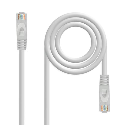 NanoCable 10.20.1815 - Cable de Red Ethernet RJ45 LSZH Cat.6A UTP, AWG24, 100% Cobre, Libre de halógenos, Gris, latiguillo de 15.0mts