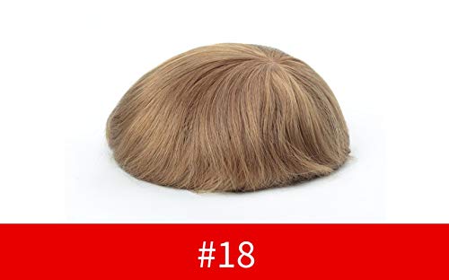 Foto von Lordhair Toupet Human Hair Herrenperücke, Französische Spitze Webart, 20 x 25 cm, Leichtes Haarersatzsystem, Mittlere Dichte, Natürlich eng Anliegend,Elegant und Schön