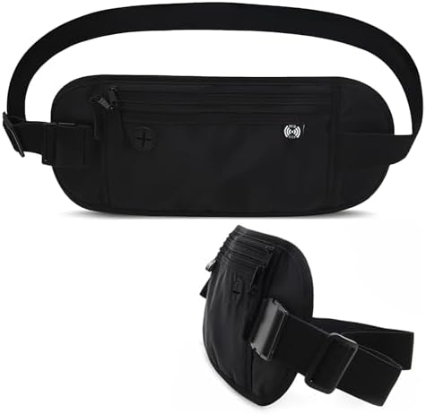Bum Bag Anti-Theft Flat Anti-Theft Bum Bag with RFID Protection W...