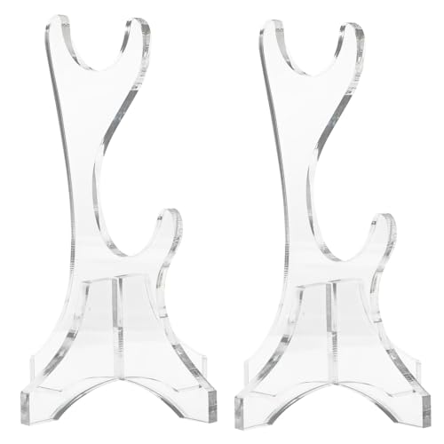 STOBAZA 1 Pair Acrylic Flute Stand 2-tier Vertical Recorder Display Rack Desktop Flute and Piccolo Holder Musical Instrument Storage Organizer