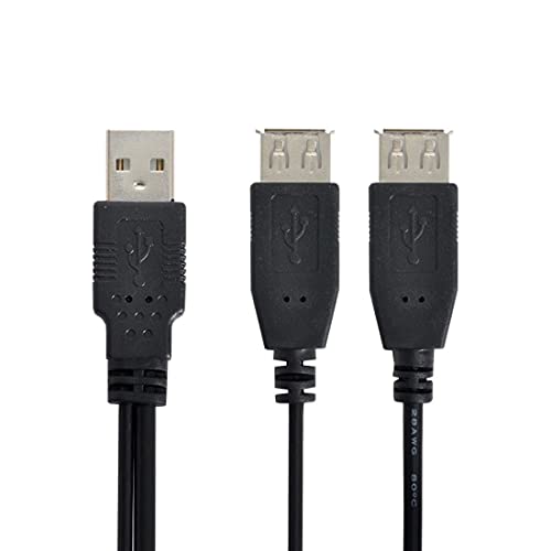 Cable divisor USB 2.0 macho a hembra con alimentación auxiliar miniatura 7