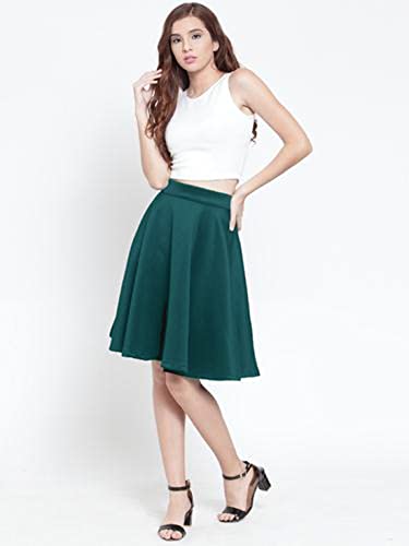 Image of Women's Flared Knee Length Skirt (XS-26, S-28, M-30, L-32, XL- 34, XXL-36 INCHES)