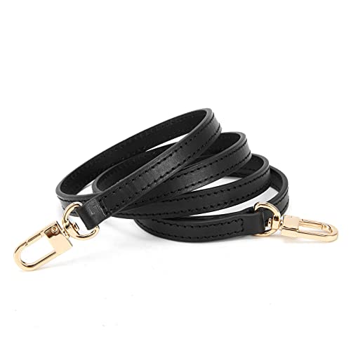 Leather Cross Body Strap for Alma BB Damier Ebene Pochette Eva Favorite PM MM Mini 10mm Coated Dark Brown with Gold Hardware2