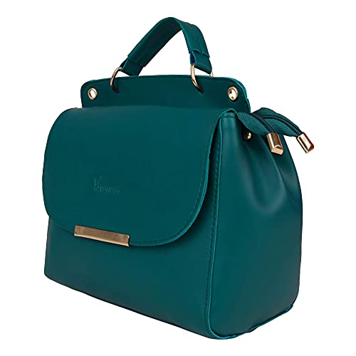 Image of Vivinkaa Sling Bags for Women Branded, Sling Bag, Sling Bag Women I Leatherette Flap Compartment, Aqua