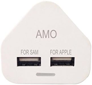 2A/2000mAh Dual USB Mains Plug Rapid Double Speed Universal USB Charger With Smart IC UK Plug For all Moible Phones Power banks and tablets, iPhone / iPad / iPod / Samsung Galaxy Tab / HTC / Windows Phone / Tablet & USB Socket Devices