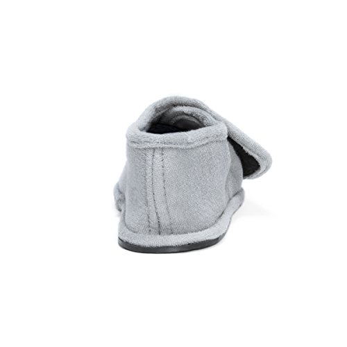 MUK LUKS Men's Terry Adjustable Open Toe Full Foot-Navy Slipper4