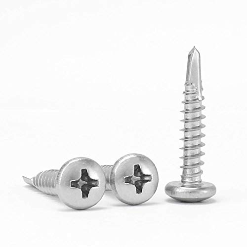 M4.2 M4.8 M5.5 viti autoperforanti a testa tonda in acciaio inossidabile 410 viti autofilettanti viti a coda di rondine-M5.5 x 38 100 compresse