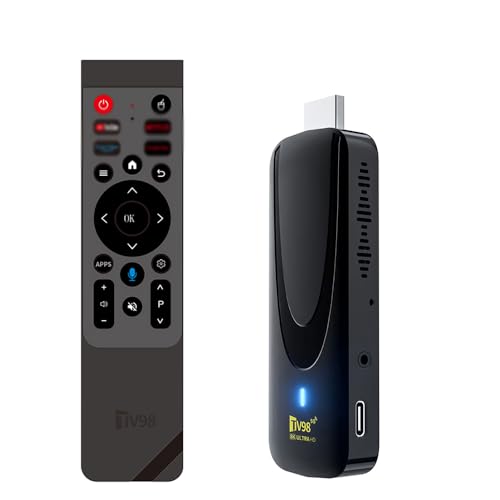 Android TV Stick 4K Ultra HD HDMI, Convierte tu TV en Smart TV, WiFi Dual Band, Bluetooth 5.0, 2GB RAM + 16GB ROM, Streaming Multimedia y Apps Android