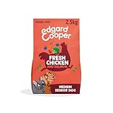 Edgard & Cooper Pienso para Perros Senior Mayores Comida para Perros Seca Natural Sin Cereales 2.5kg Salmon & Pollo Fresco, Alimentación Sana Sabrosa y Equilibrada