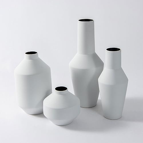 Vase en céramique blanche TUSUOD moderne pour décoration de table - 5