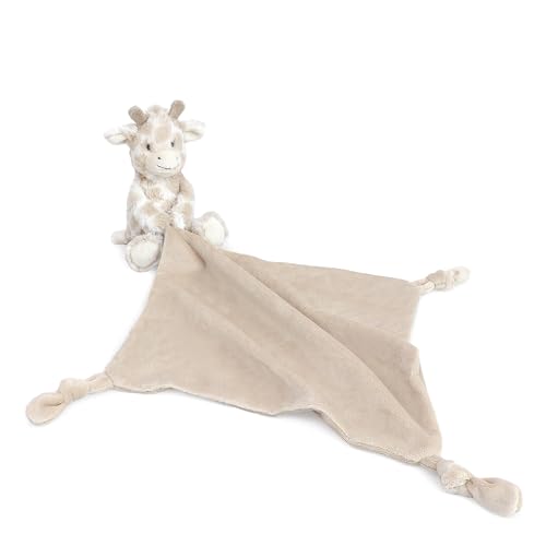 Image of MON AMI Gentry The Giraffe Plush Lovey | 13.5-Inch Knotted Security Blanket | Soft Comfort Toy for Babies | Perfect Newborn Essential for Birthdays & Baby Showers