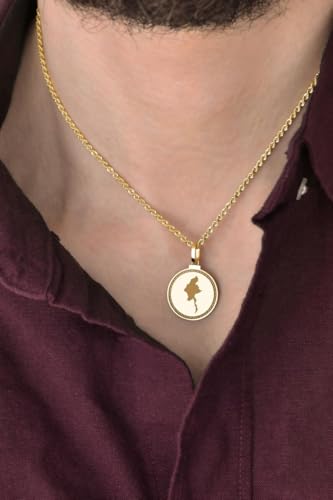 Pendentif carte du Myanmar en argent 925 qui ne ternit pas avec le temps