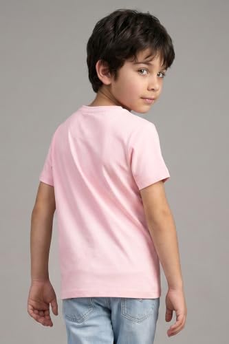 Image of Allen Solly Boys' Crew Neck T-Shirt | Stag Logo | Cotton | Regular Fit | Everyday Kids Casual Wear