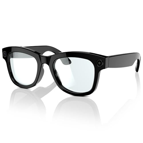 Acogedor 男性用のスマートグラス、AIリアルタイム翻訳(日本語、中国語、英語、タイ語、韓国語 26言語)、Bluetooth5.3スマートメガネ 5MP HD超広角カメラ 旅行用のハンズフリーカメラ、スポーツ、屋外、音楽再生、ワイヤレス通話 、写真