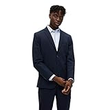 Slim Fit Sakko, Reverskragen, Stretch, Knopfverschluss