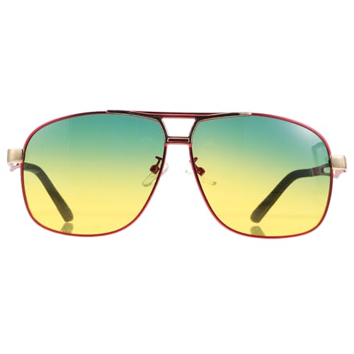 VILLCASE Gafas de Sol Polarizadas para Hombre Diseño Deportivo y Material de Aleación de Zinc, Ideales para Actividades al Aire Libre y Conducción Segura