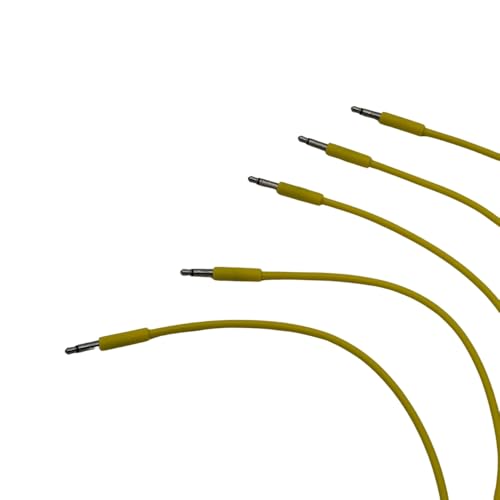 Câbles Eurorack mPatch Mini jaunes 60 cm pour stopper les faux contacts de patch