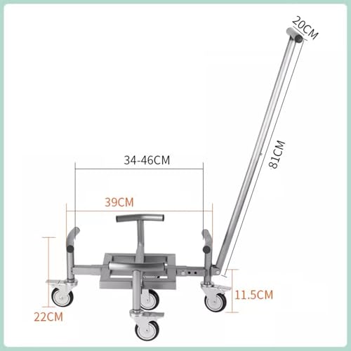 Chariot de fleurs robuste intérieur extérieur support de plantes mobile à largeur réglable - 6