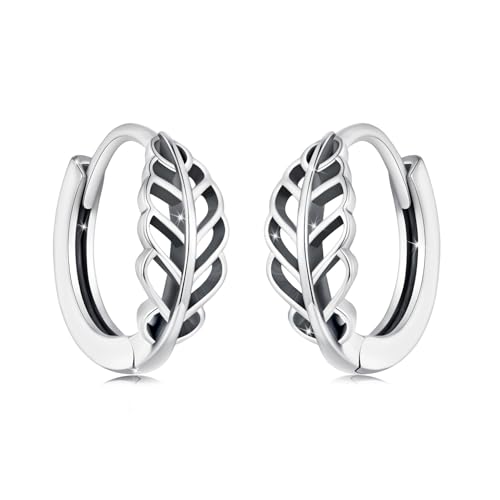 Créoles pour femme plaquées argent de haute qualité avec perles turquoises et étoile