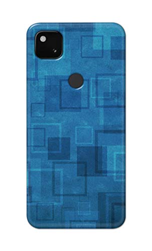 Image of Printed Hard Back Cover Case for Google Pixel 4A 4G Back Cover (Plain Azure Blue) -702