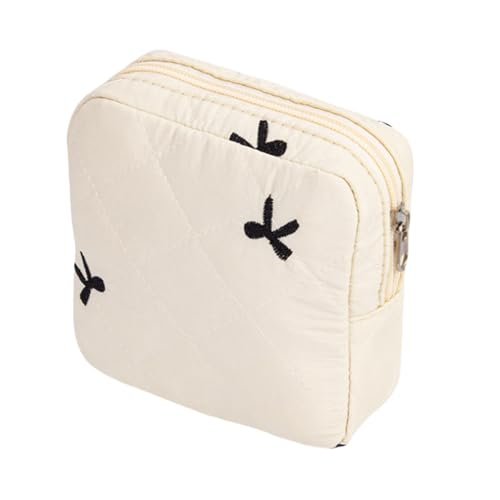Bolsa de período para niñas – Pequeña bolsa sanitaria para servilletas y tampones con cierre de cremallera seguro, bolsa de almacenamiento menstrual ligera y privada | Organizador de higiene diaria