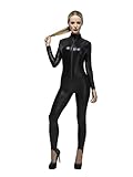 Catsuit im Wetlook Schwarzer Damen Catsuit Wetlook Polizistin Katze Catwoman Overall kinky sexy Lack Leder, Größe:L