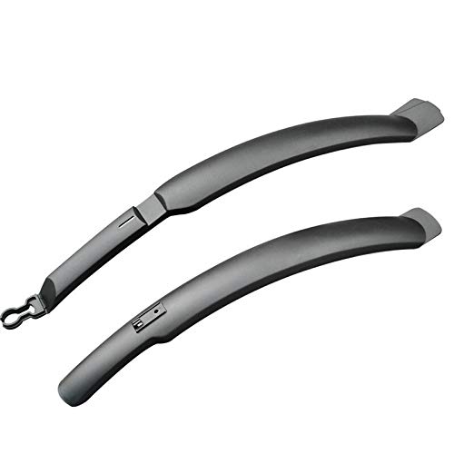 Garde-Boue de vélo, Garde-Boue de vélo électrique, Ensemble de Garde-Boue en Plastique PVC Flexible pour Garde-Boue Avant/arrière de vélo, vélo de Route, VTT (Noir)