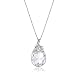 Alantyer Pendant Necklace Anniversary Birthday Gifts for Women Birthstone Jewelry Made with Swarovski Crystals, 18”+2” Extender