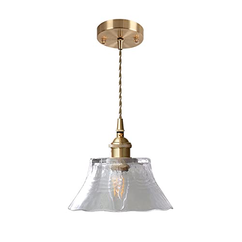 Lampe suspendue de chevet en verre pour une chambre cocooning