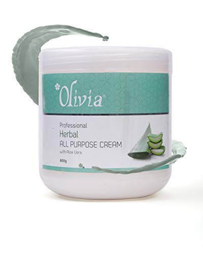 Olivia Professional Herbal All Purpose Cream with Aloe Vera | Face Massage Cream for Men & Women | Hydrating, Nourishing & Moisturising Cream for Dry Skin, Winter Use & Daily Skincare Routine | 800g