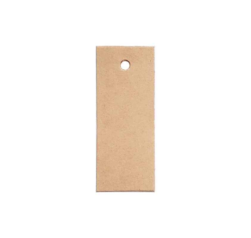 Image of TOWNBUS Small Craft Paper Tags For Gifts, Product Packaging Pre-Tied With Jute Rope D4 Gift Tag (300 Nos), 300 Labels