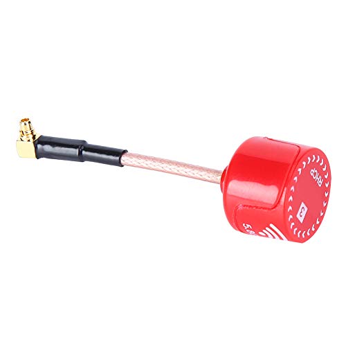 Akozon 5.8Ghz 3dBi LHCP High Gain Antenna for FPV Racing Drone RC Parts - Strong & Steady Gain Accessory - Suitable for All 5.8G Drone Transmitter Receivers - Red (MMCX